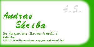 andras skriba business card